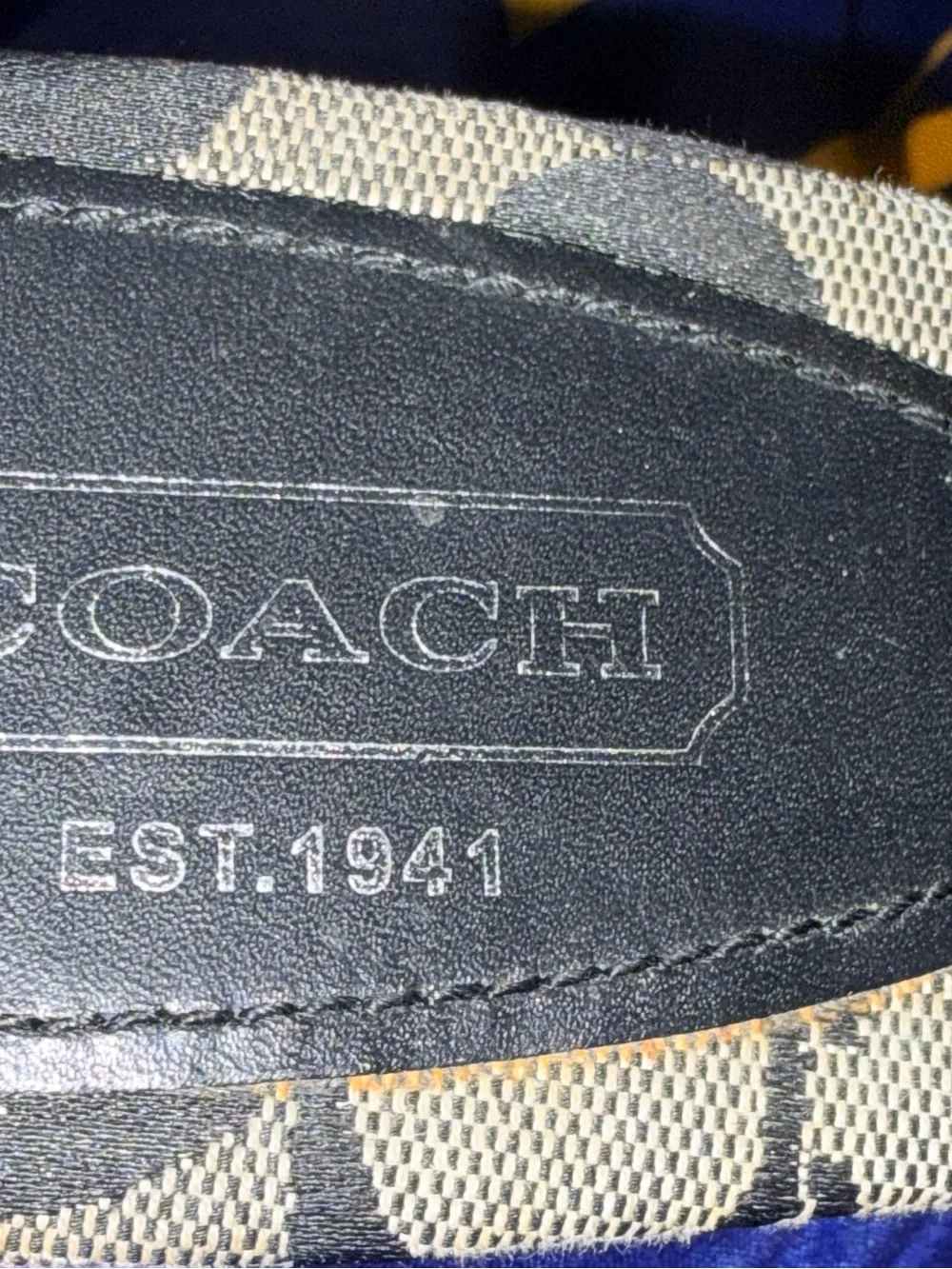 Vintage Coach Monogram Wedges sz 8